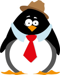 Red bow tie penguin