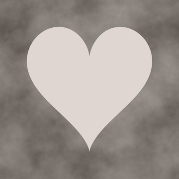 Sad grey heart shape symbol background texture