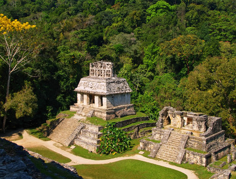 View of the ancient Maya pyramid