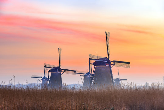 Netherlands, South Holland, Kinderdijk