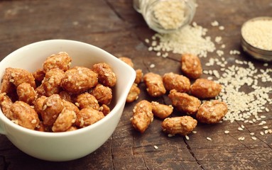 nut coated with sugar seasame