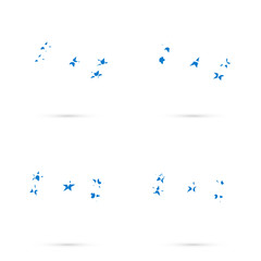 Naklejka premium Honduras halftone flag set patriotic vector design. 3D halftone sphere in Honduras national flag colors isolated on white background.