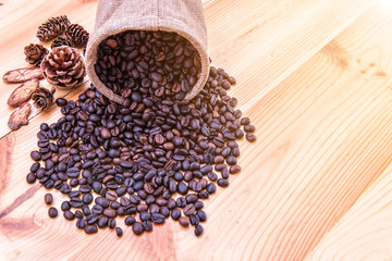Fresh coffee beans.