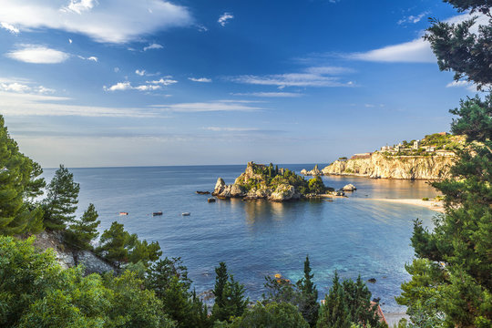 Italy, Sicily, Messina district, Taormina, Isola Bella