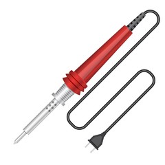 Fototapeta premium Soldering iron. Vector illustration in flat style.