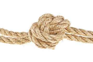 Rope knot isolated on a white background