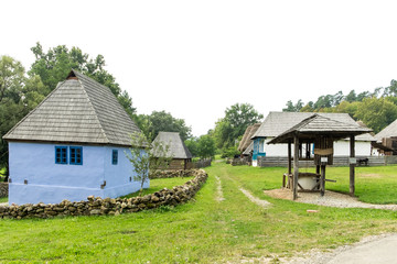Fototapeta na wymiar ASTRA Museum of Traditional Folk Civilization is the largest open air museum in Romania and one of the largest in Europe. Spectacular ancient houses, Astra village museum, Sibiu, Tr