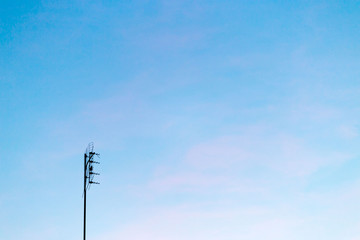 The evening sky in bright colors. Natural gradient