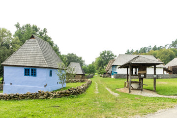 ASTRA Museum of Traditional Folk Civilization is the largest open air museum in Romania and one of the largest in Europe. Spectacular ancient houses, Astra village museum, Sibiu, Tr