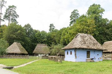Fototapeta na wymiar ASTRA Museum of Traditional Folk Civilization is the largest open air museum in Romania and one of the largest in Europe. Spectacular ancient houses, Astra village museum, Sibiu, Tr