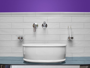 washbasin in the bathroom