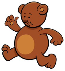 running bear cartoon character