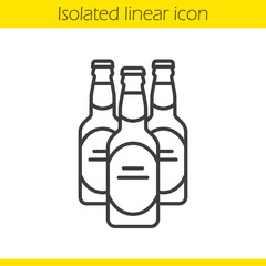 Beer bottles linear icon