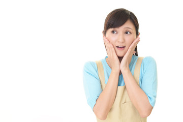 Fototapeta premium 不安そうな表情の主婦