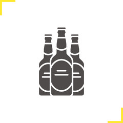 Beer bottles glyph icon