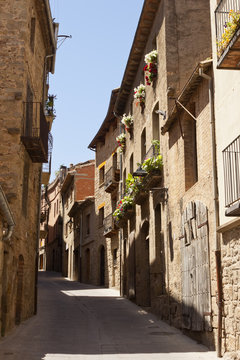 Sant Pau Street in Solsona, Lleida, Catalonia, Spain.