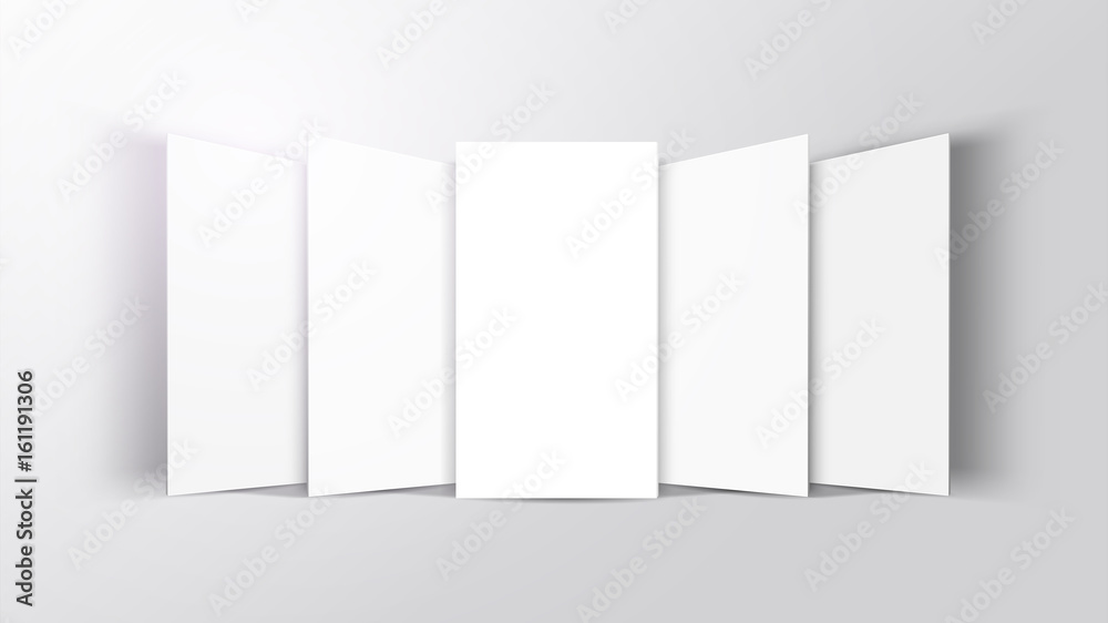 Wall mural mock up mobile app interface in 3d perspective view. blank app screen. horizontal 9:16 aspect ratio 