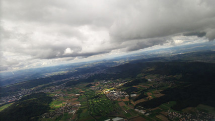 Landscape from plane window