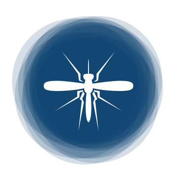 Abstract round button - mosquito