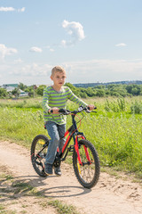 Fototapeta premium child on a bicycle