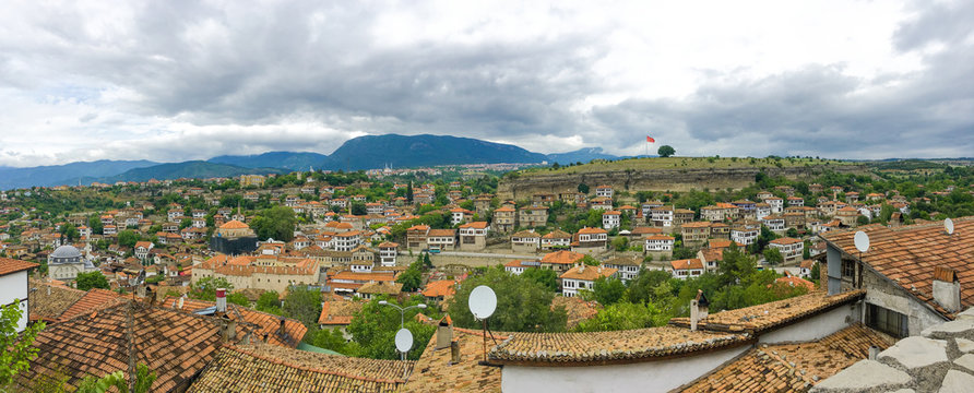 Panoramic view of Incekaya Canyon from Kristal Cam Teras, Safranbolu Karabuk, Turkey