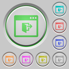 Application exit push buttons