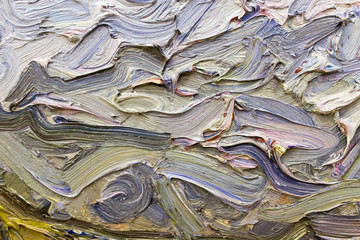 Abstract background of oil paint on canvas