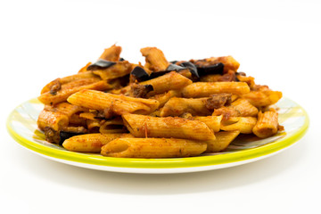 tasty pasta Italian meat sauce pasta on the table