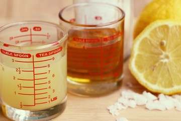 Fresh lemon and salt