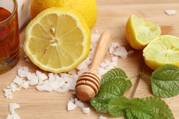 Fresh lemon and salt