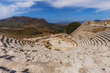 Historical Landscape of Segesta, famous for the temple and theater