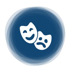 Abstract round button - acting - theater - actor - actress