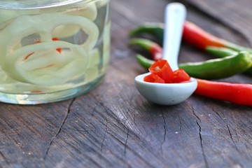 Vinegar pickled of chilli