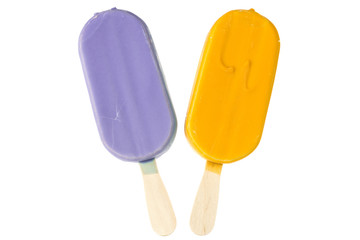 Purple and yellow fruity ice cream