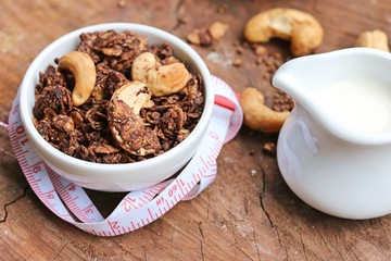 healthy granola with cashew