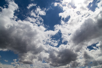 Fototapeta premium Beautiful clouds against blue sky as background