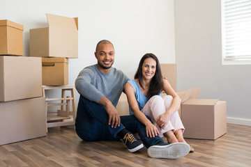 Couple in new home