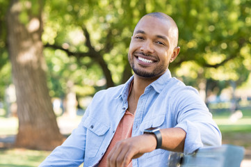 Happy african american man - Powered by Adobe