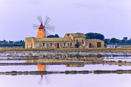 Italy, Sicily, Trapani district, Marsala, Isole dello Stagnone