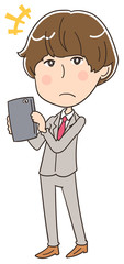 Fototapeta premium ゆとり社員のイラスト