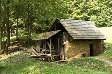Spectacular water mills in ASTRA Museum of Traditional Folk Civilization - the largest open air museum in Romania and one of the largest in Europe.