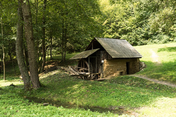 Spectacular water mills in ASTRA Museum of Traditional Folk Civilization - the largest open air museum in Romania and one of the largest in Europe.