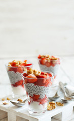 Chia pudding Strawberry parfait