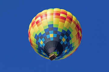 Balloon flying overhead at Hot Air Balloon and Wine Festival in California