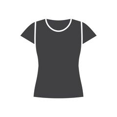Women's t-shirt glyph icon