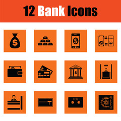 Set of bank icons