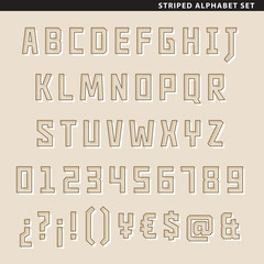 striped alphabet set