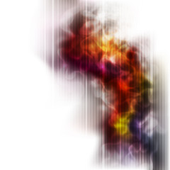 Abstract colorful smoke on white background with stripes. Clouds digital vector illustration wallpaper.