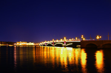 Fototapeta na wymiar Trinity Bridge, Saint Petersburg
