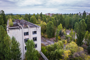 Pripyat ghost city in Chernobyl Exclusion Zone, Ukraine